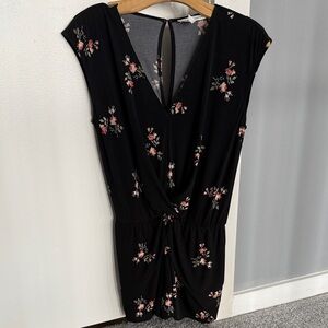 BCBGeneration Black Floral Romper